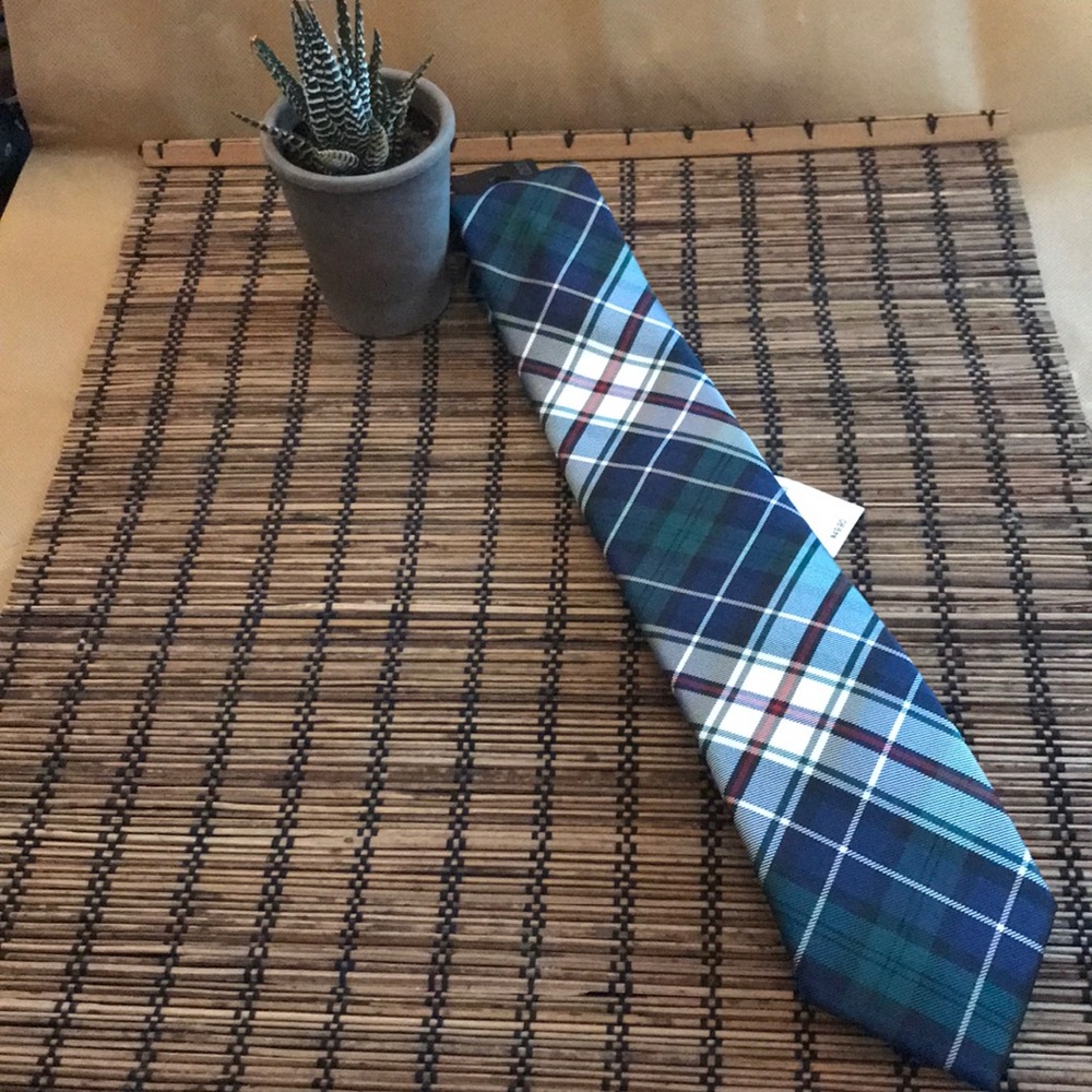 Express Blue Plaid Tie